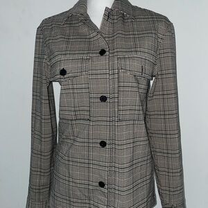 H&M Black and White Checkered Blazer